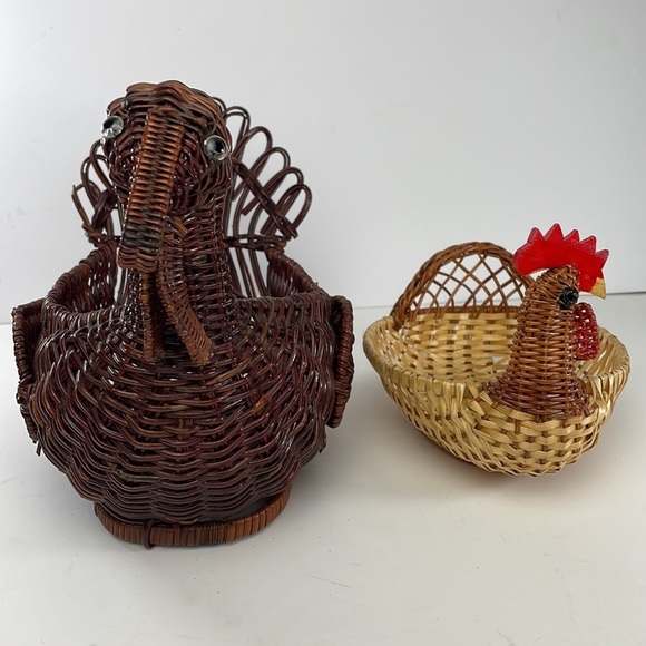 Wicker Woven Turkey Basket Bundle of 2 - Picture 8 of 10